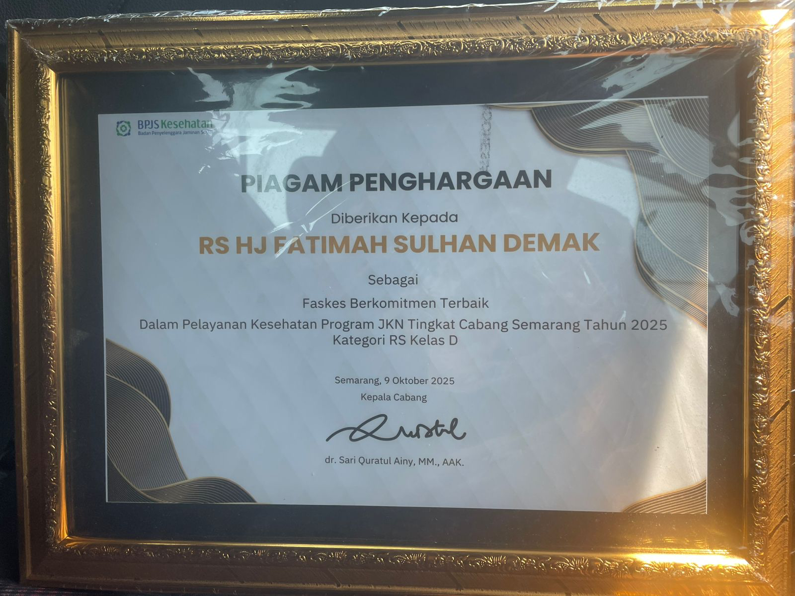 Faskes Berkomitmen Terbaik BPJS Kesehatan Tahun 2025